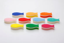 画像をギャラリービューアに読み込む, マーナ おさかなスポンジ10色セット