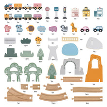 画像をギャラリービューアに読み込む, PolarB トレインレールセット 92ピース
